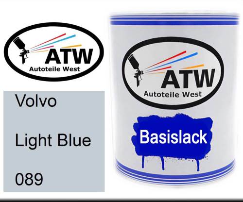 Volvo, Light Blue, 089: 1L Lackdose, von ATW Autoteile West.